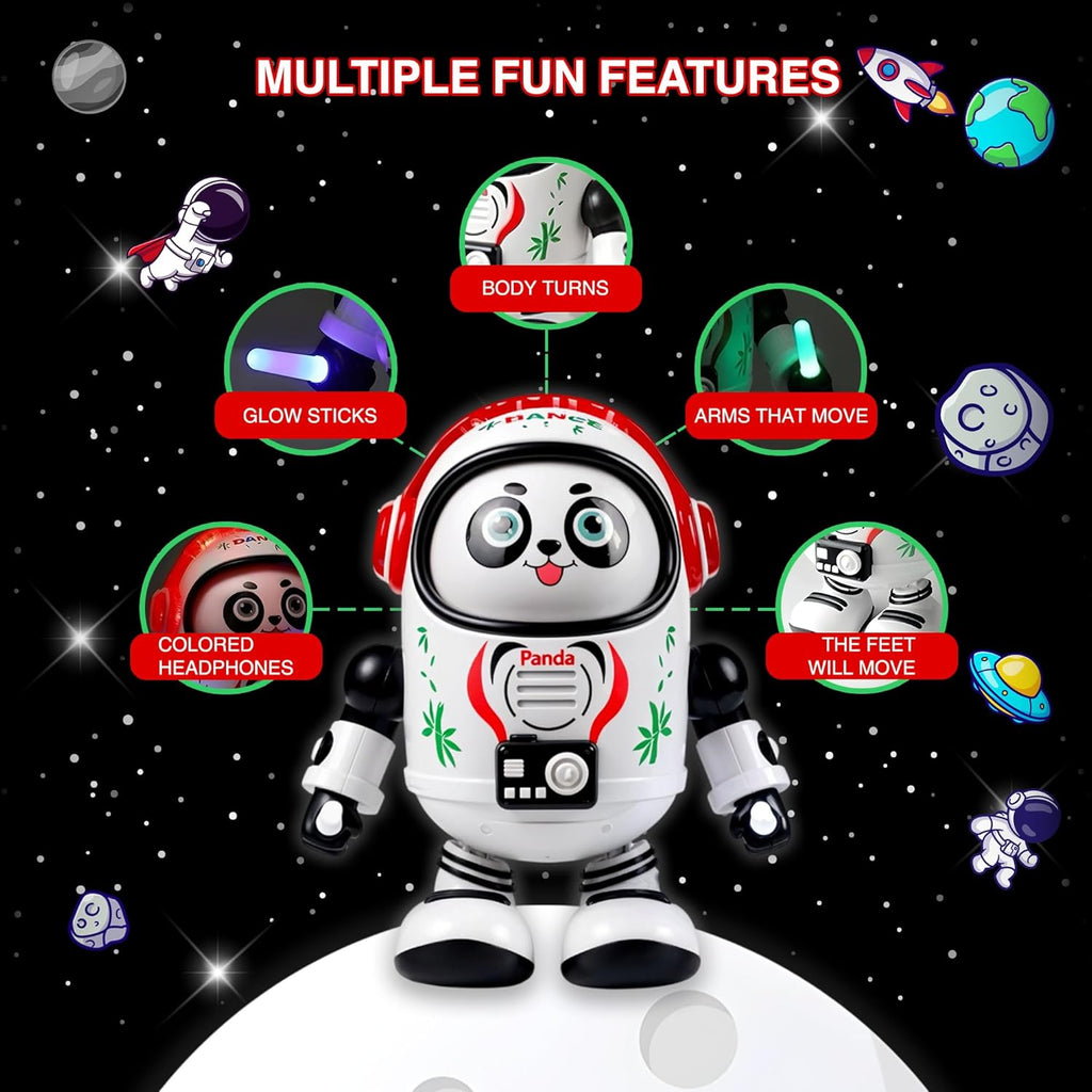 Space Panda Dancing Toy For Kids With Vibrant Light Effect & Musical Sound