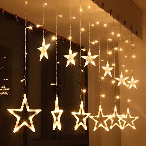 Star Curtain Led Lights For Diwali Christmas Wedding