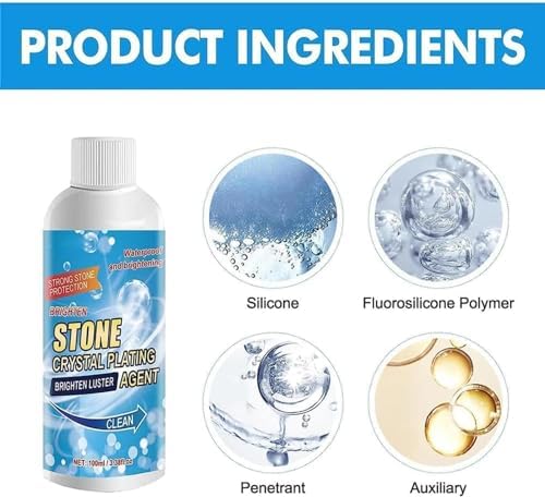 Stone Crystal Plating Agent Liquid For Marble, Granite & Stone (Pack Of 2)